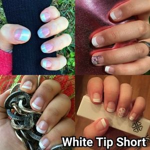 Jamberry Nail Wrap - White Tip, Short